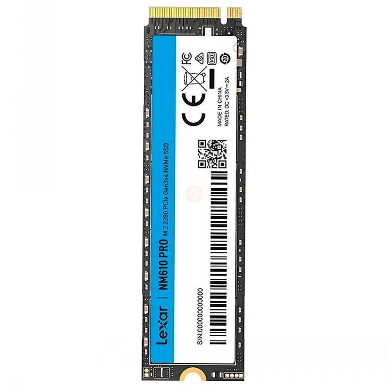 SSD Lexar Nm610 Pro 500gb, M.2 2280, PCie Gen3 X4, Nvme 1.4